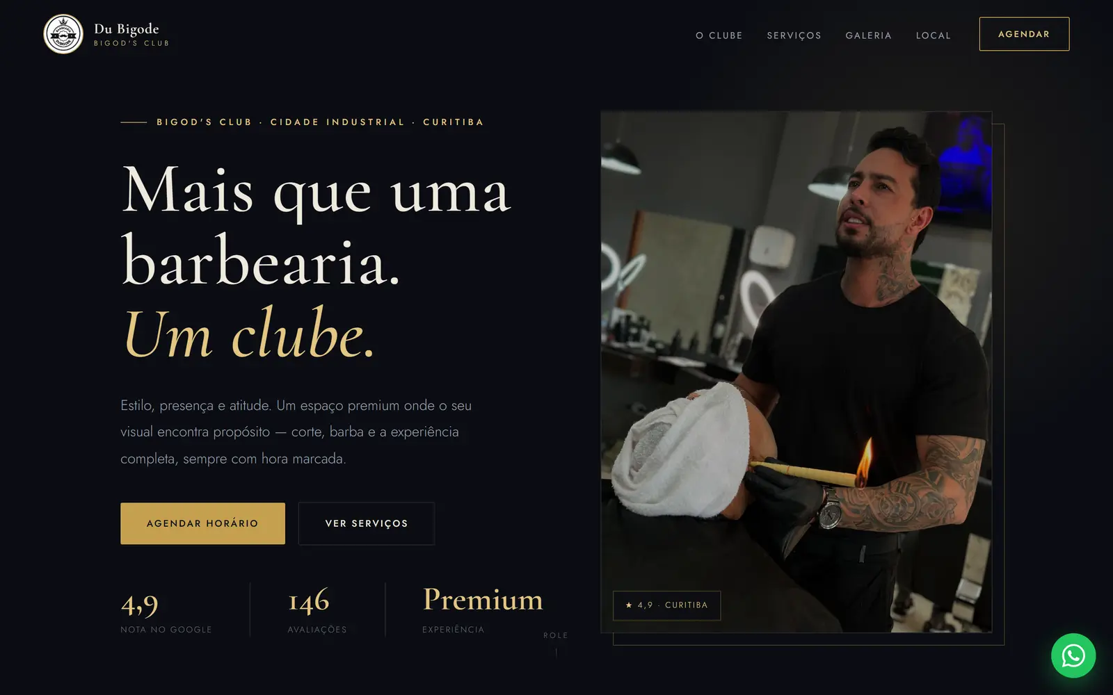 Site da Barbearia Du Bigode