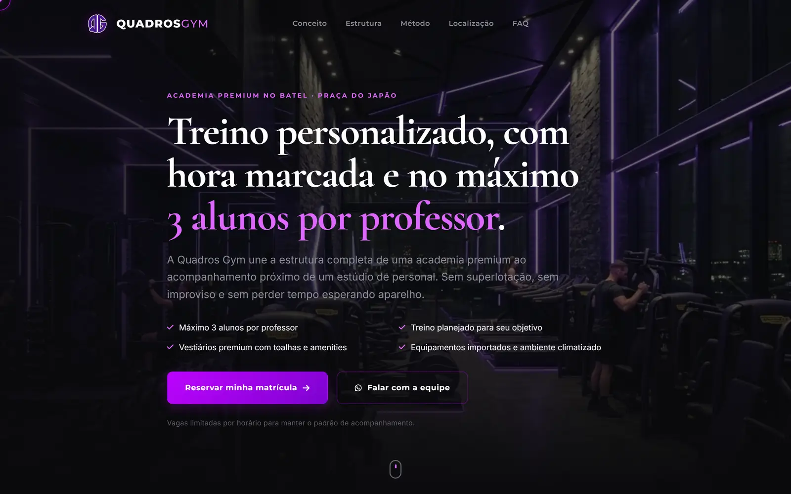 Site da Quadros Gym